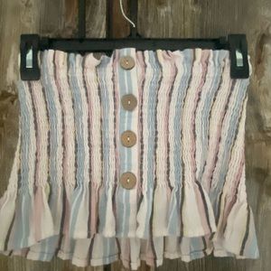 Multicolor beachy tube top with buttons size S from Ocean Drive